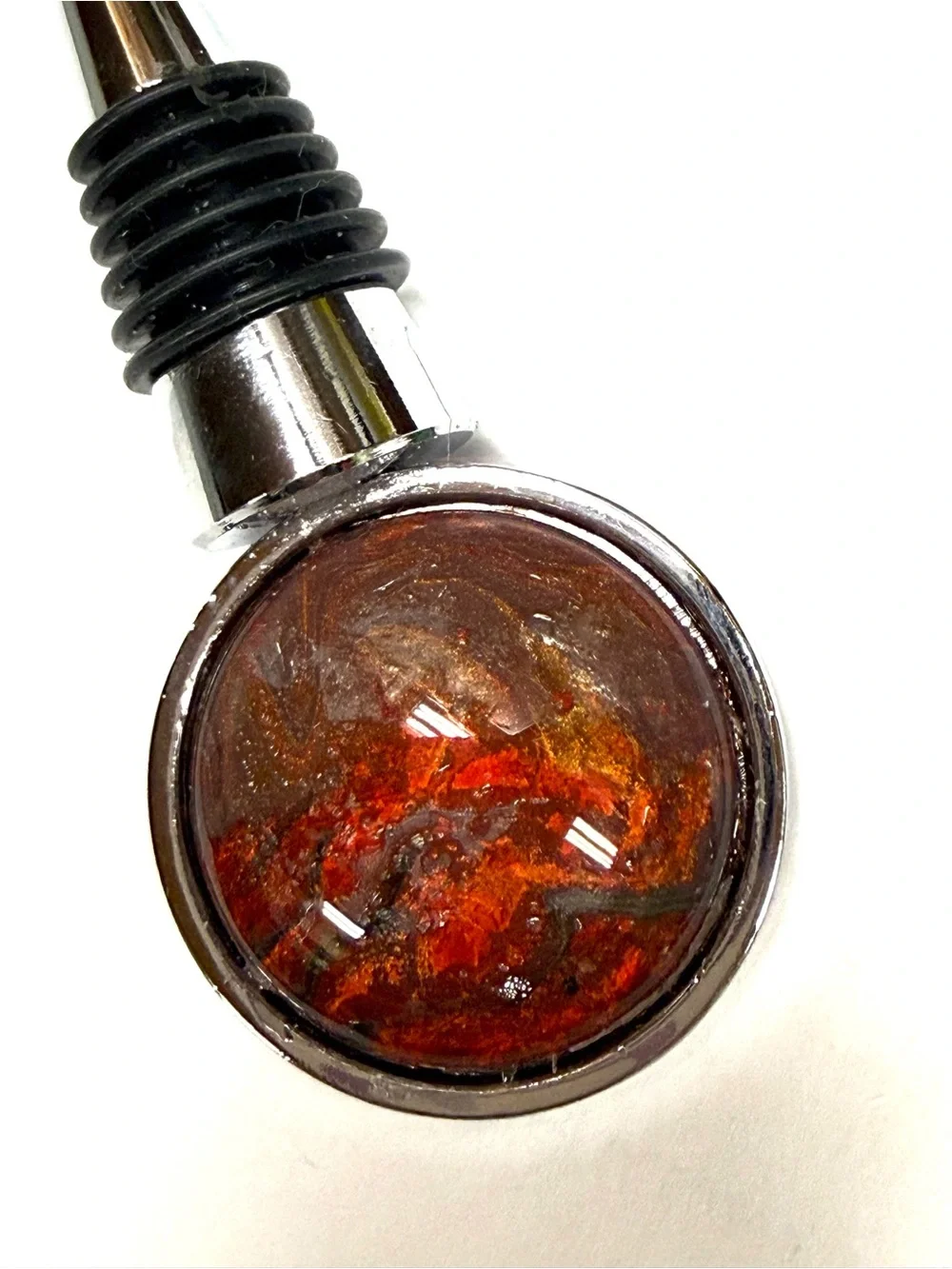 Wine bottle stopper handmade glass dome 36